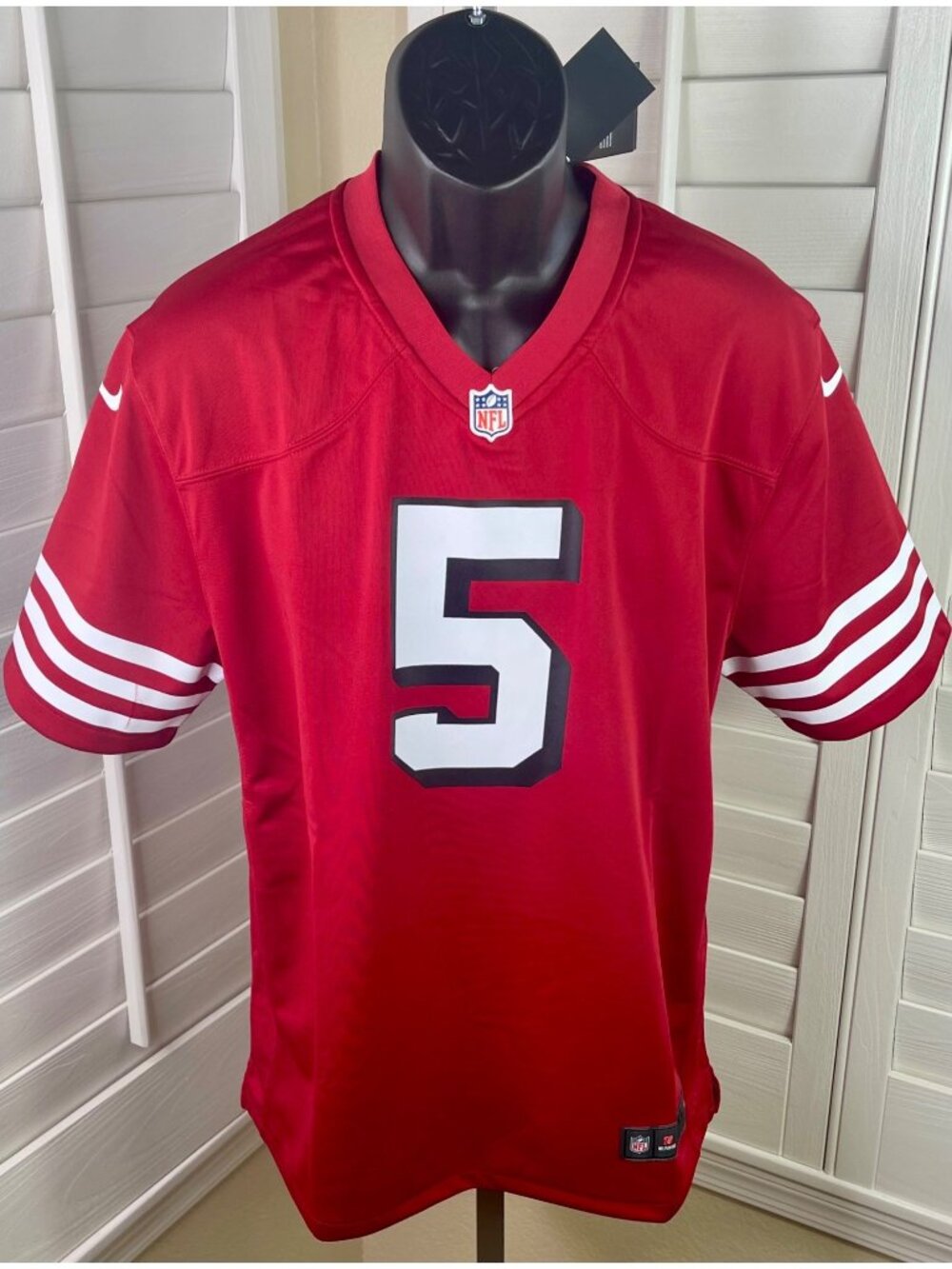 Nike NFL San Francisco 49ers Trey Lance #5 Football Jersey, Youth XL 18/20 - NWT